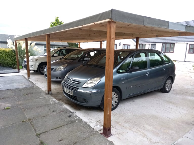 5M X 5M CARPORT FITTED ALL WOOD FULLY TREATED FREE LOCAL DELIVERY 