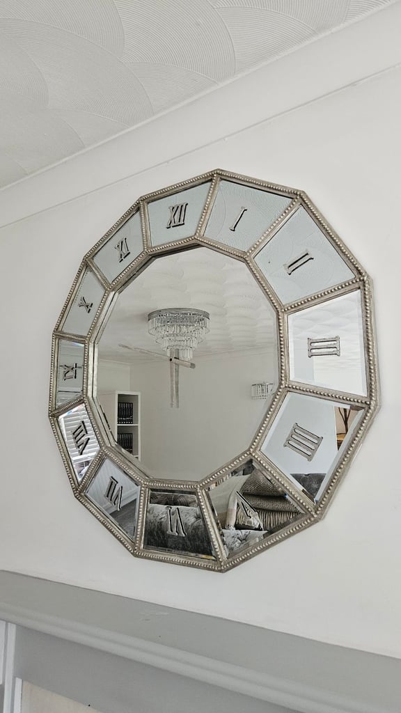image for Antique gold clock mirror