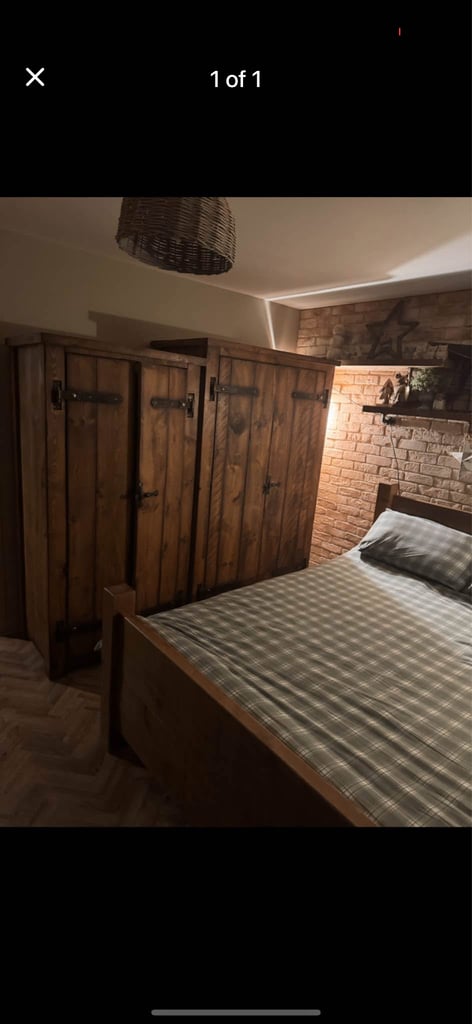 image for Indigo solid plank wardrobe (left in photo ) 