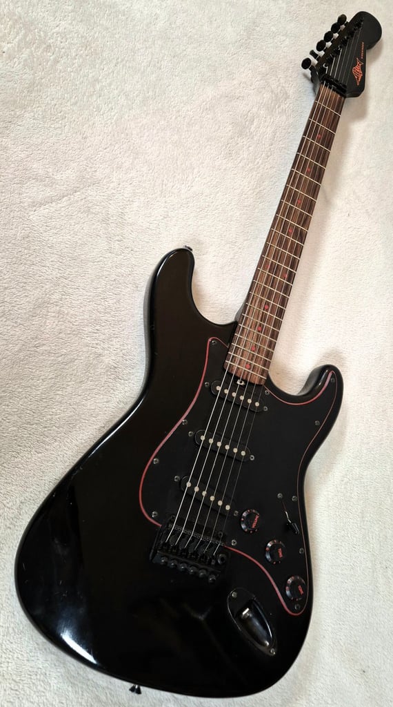 1985 Marlin Sidewinder Gothic Stratocaster 