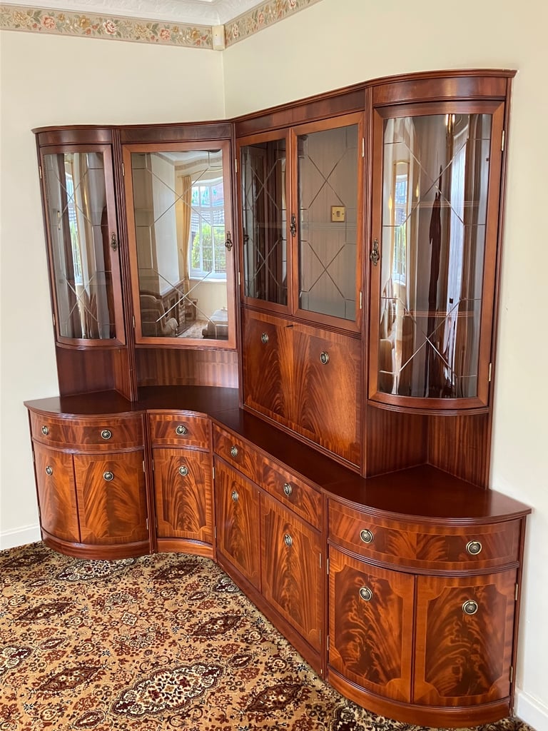 image for Large mahogany display cabinet 