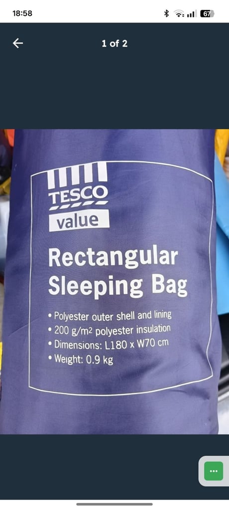 image for Tesco blue camping sleeping bags