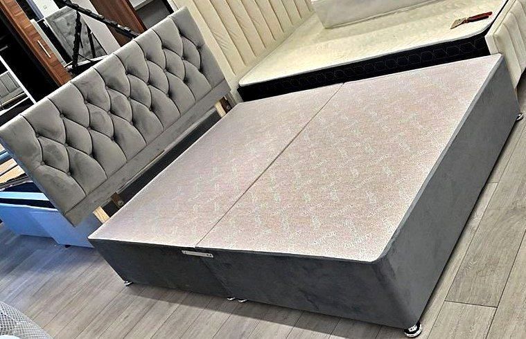 image for ✔double bed with base and headboard and memory foam mattress/ bedframe