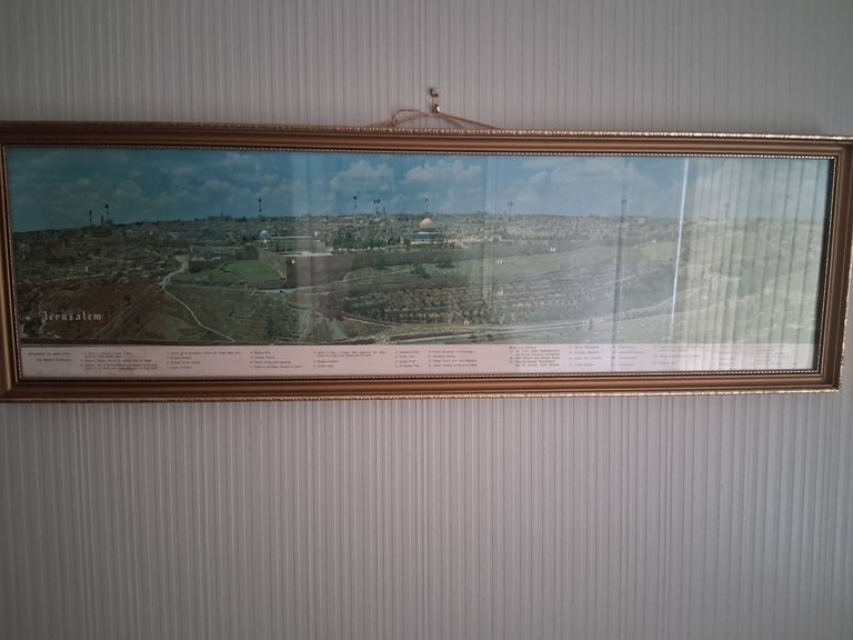 Framed panaramic photo of Jerusalem