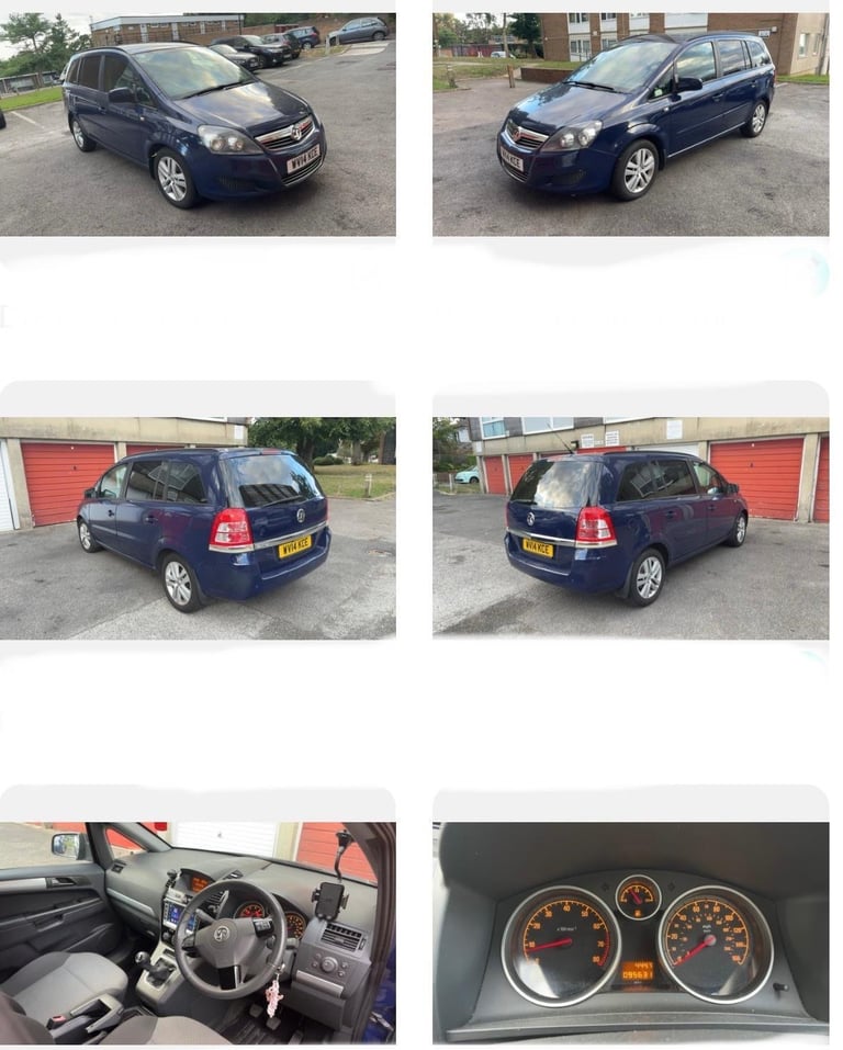 2014 Vauxhall Zafira – 7 Seater | ULEZ Compliant | Excellent Condition | £3,400 (Negotiable)