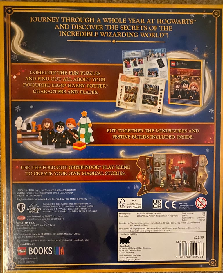 Harry Potter Magical Year at Hogwarts, book+Lego, brand new+sealed