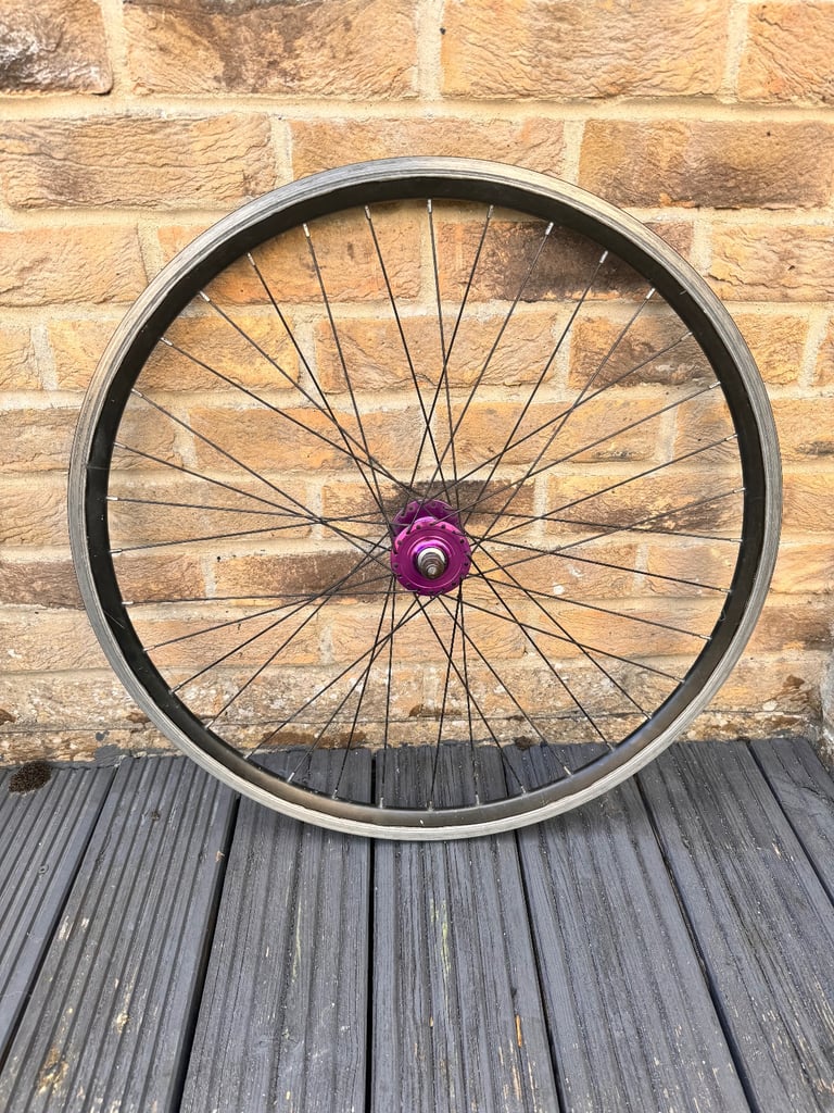 image for 700c bicycle front wheel fixie track pista single speed hub rim brake race