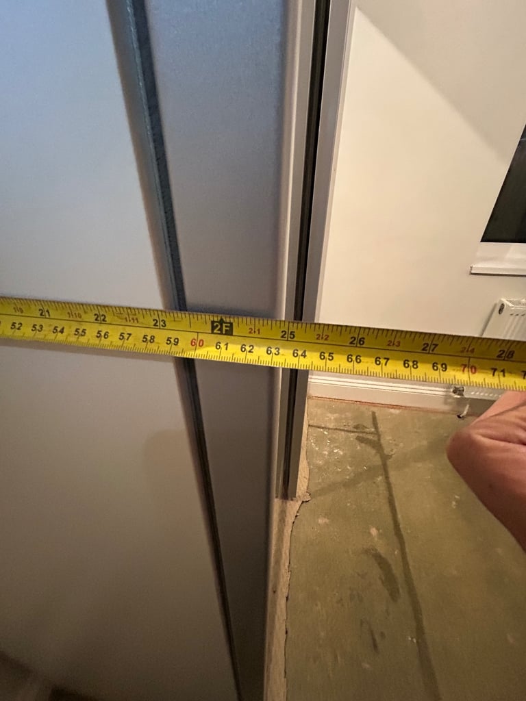 Mirrored double free standing wardrobe