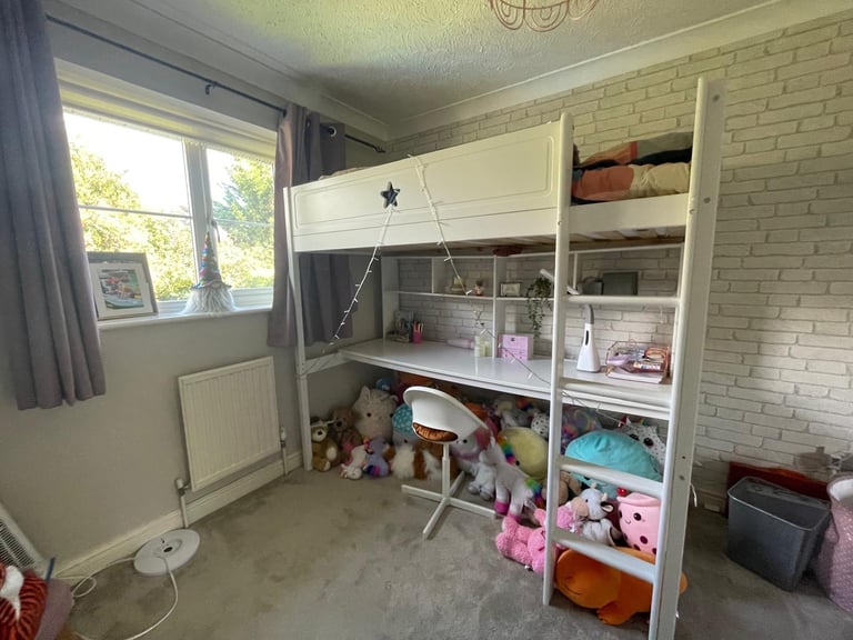 image for High Sleeper Bed with desk and shelving 