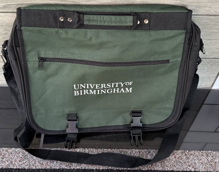 image for NEW VINTAGE UNIVERSITY OF BIRMINGHAM GREEN SATCHEL ONLY £30 UNUSED, CAN POST