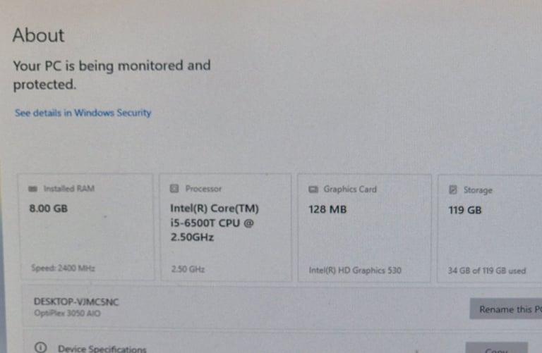 Dell Optiplex 3050 Aio touchscreen PC