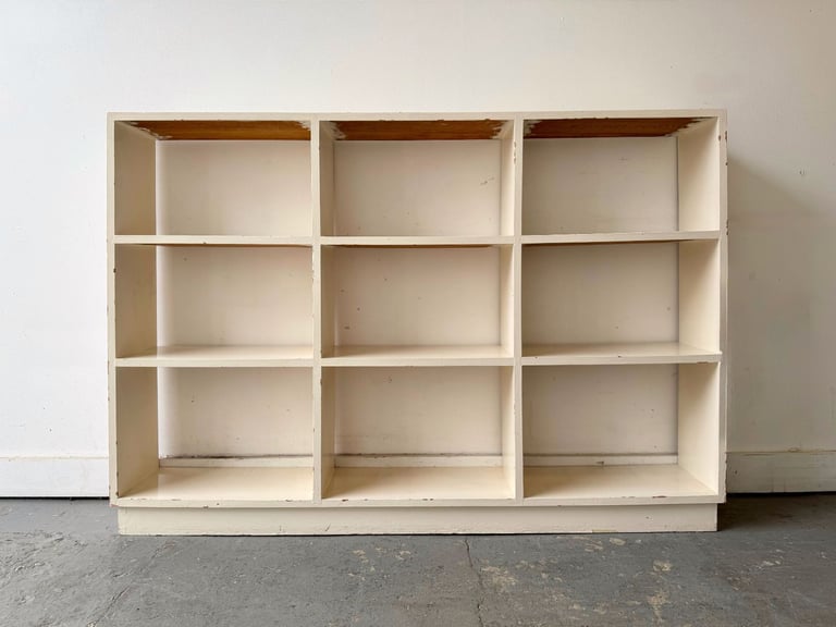 image for Vintage Open Bookcase Painted White