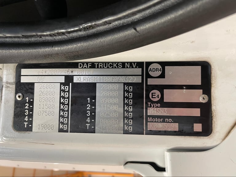 DAF CF290 *EURO 6*, 6X2 26 TONNE INSULATED FRIDGE/FREEZER – 2016 – PF65 LJX