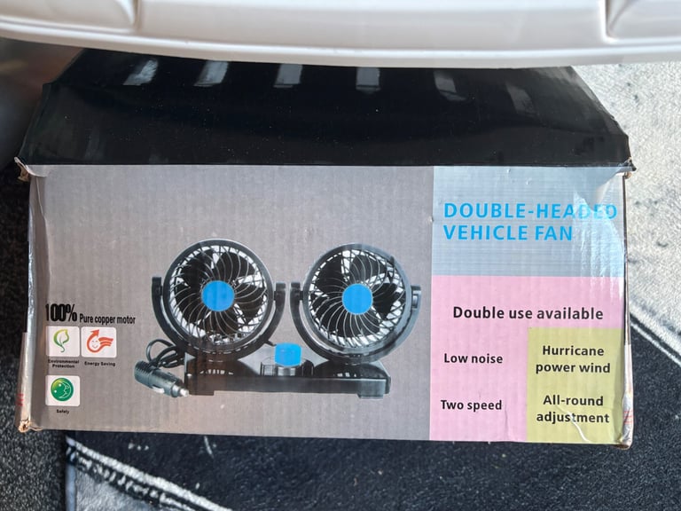image for Twin headed car fan 