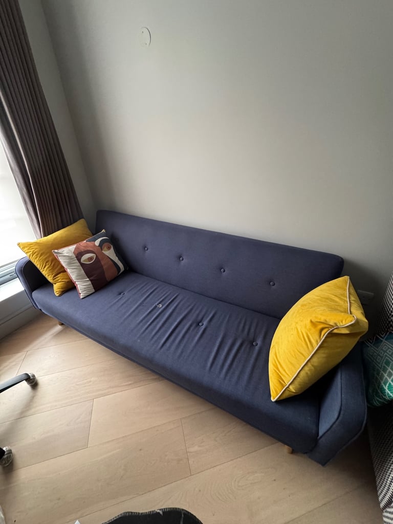 Chou Click Clack Sofa Bed, Quartz Blue