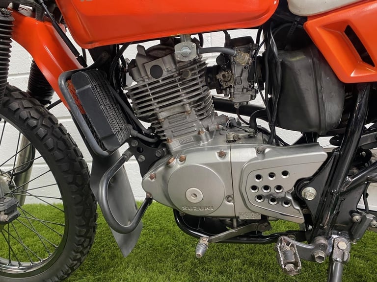 1998 JDM Suzuki DF200E enduro with large rack and headlight guard