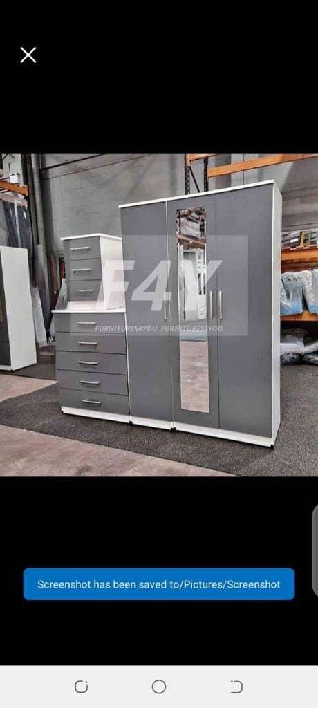 Modern Bedroom Furniture. Bedroom Suit Includes Bedside Tables, Chest of Drawers and Wardrobes