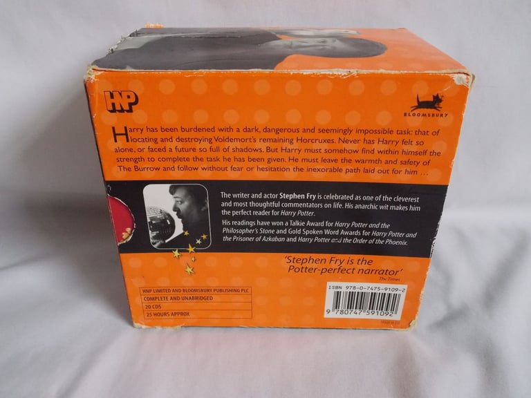 HARRY POTTER DEATHLY HALLOWS 1ST EDITION HARDBACK + AUDIO CDs 20 CDs