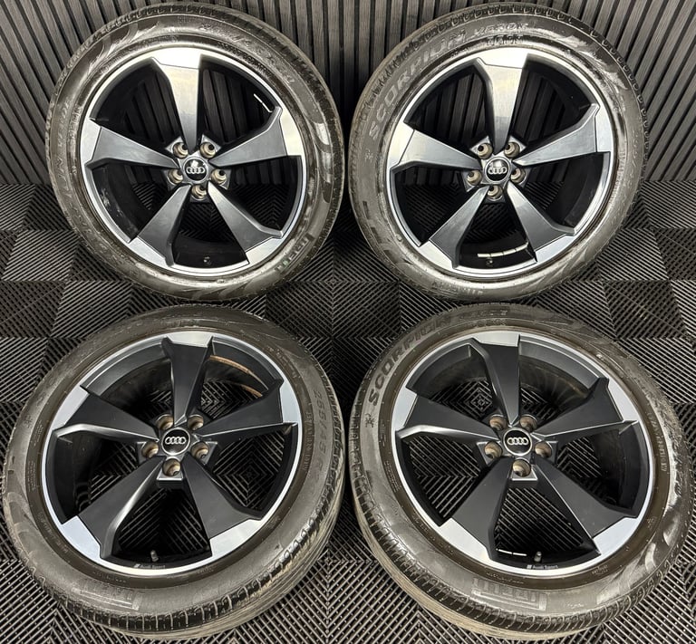 image for 20'' GENUINE AUDI Q5 S LINE ROTOR BLACK EDITION ALLOY WHEELS ALLOYS TYRES