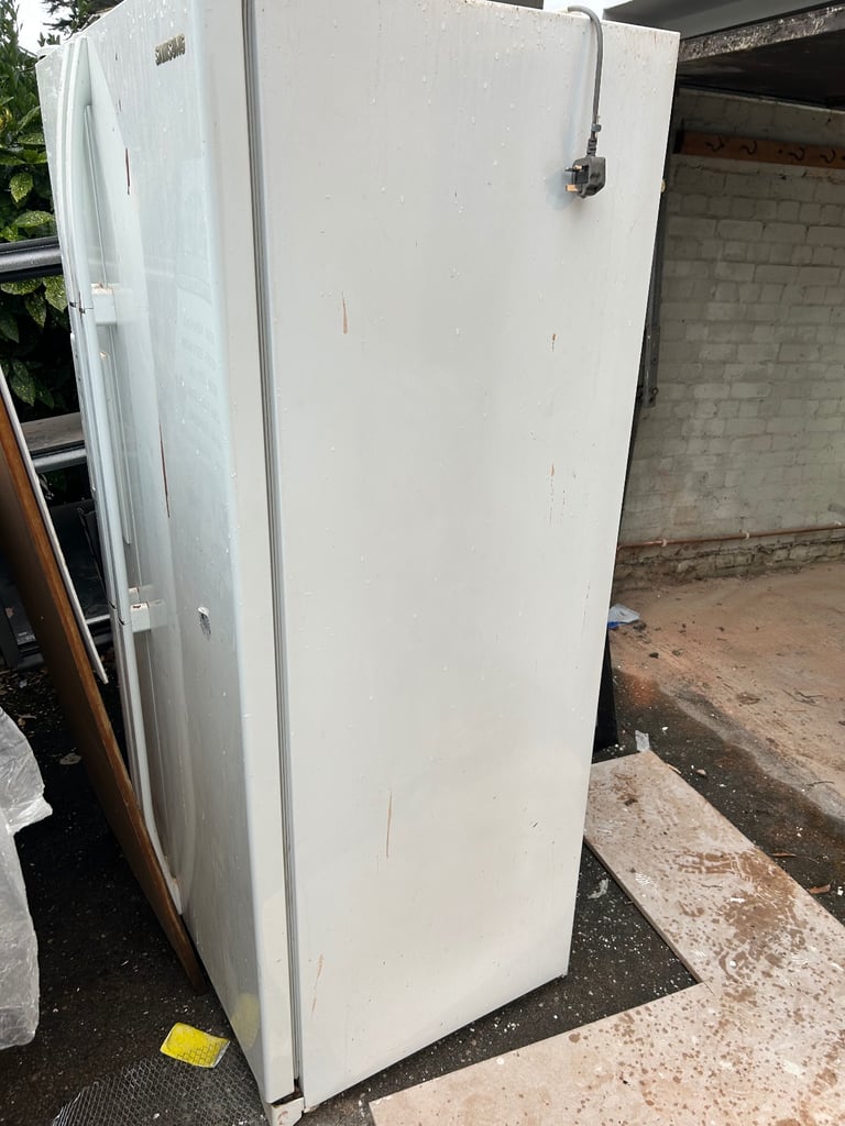 Free American Fridge and metal shelving unit
