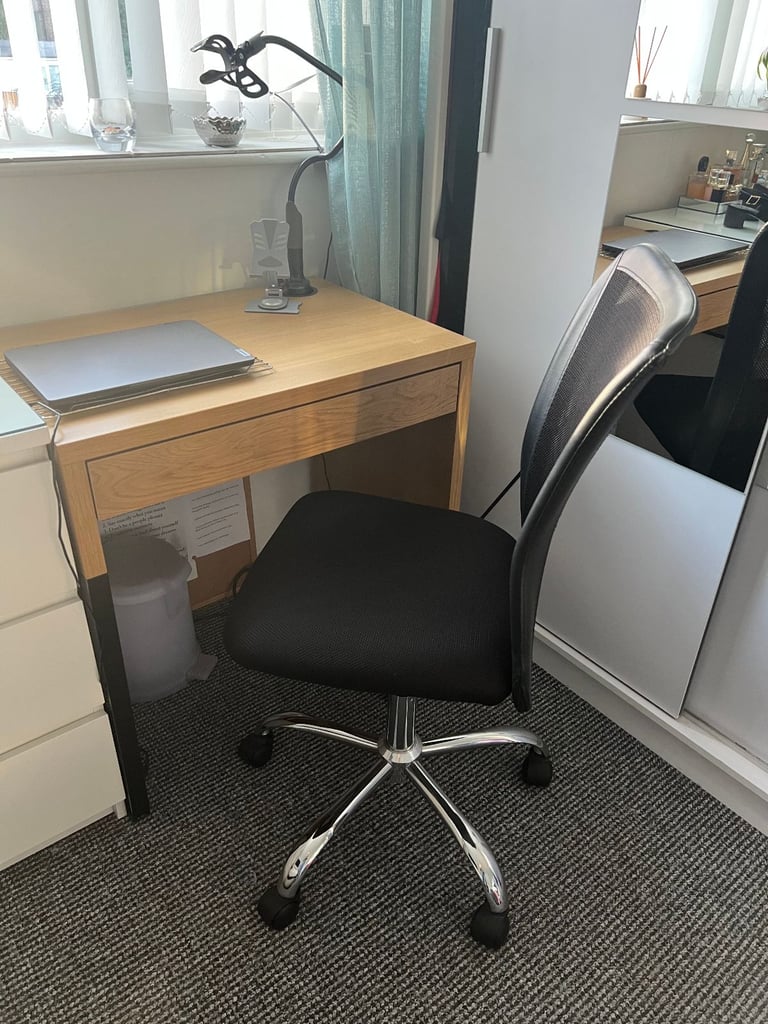 IKEA "Micke" Desk & Swivel Ergonomic Chair Like New