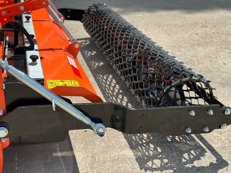 NEW Heavy Duty 200 cm Stone Burier Rotavator Tiller Packer Roller for tractor