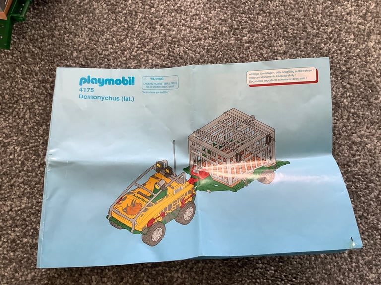 Playmobil Set 4175 Adventure Amphibian Vehicle & Deinonychus - plus extras!