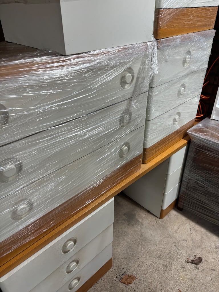 1970s retro Bedroom Drawer Set with mirror
