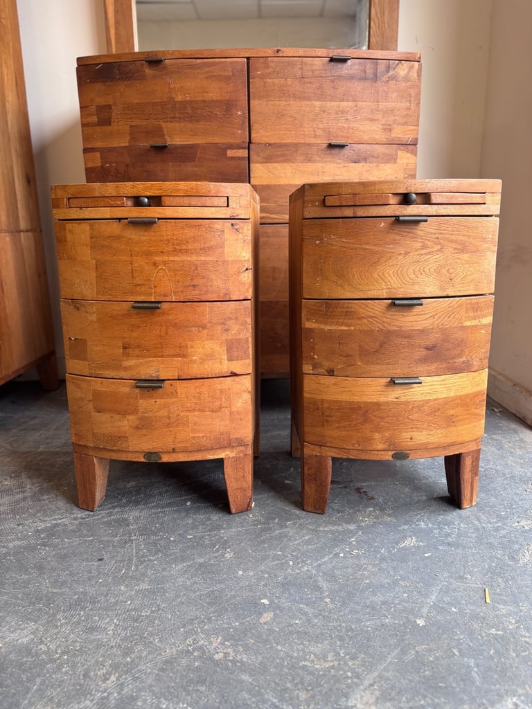 image for Barker and Stonehouse Rye reclaimed solid wood pair of bedside drawers ! 