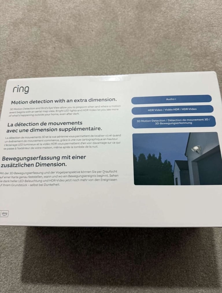 Brand New Sealed Ring Floodlight Cam Wired Pro – White – £150 (RRP £219.99)