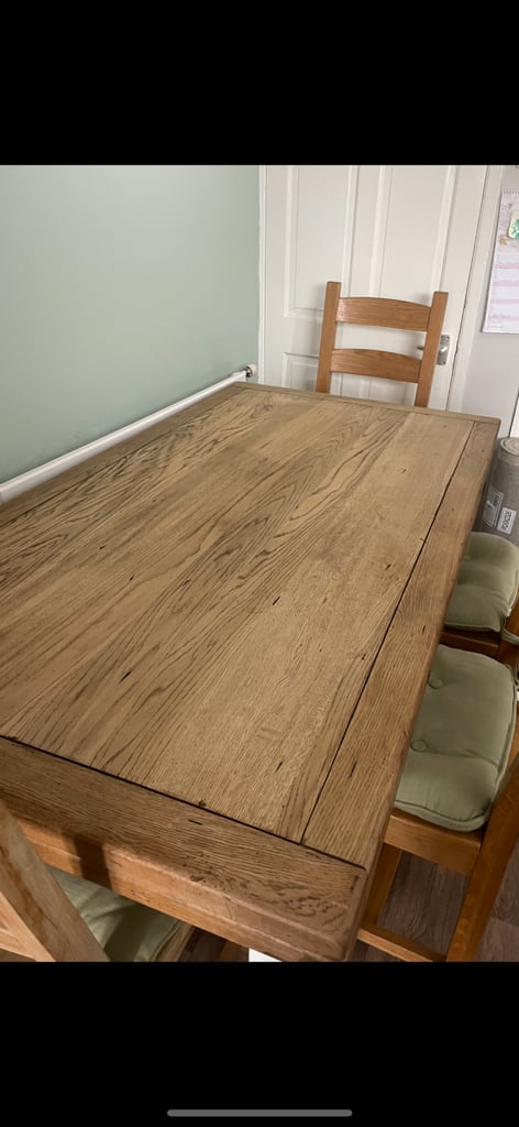 Solid oak farm house table 