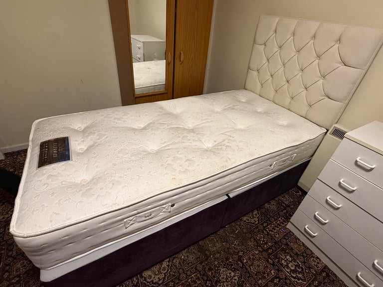 image for Single divan bed with mattress