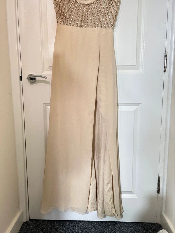 Asos Design Bridesmaid linear embellished bodice maxi dress with wrap skirt, RRP £85