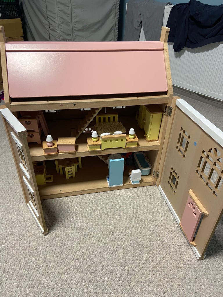 John Lewis Wooden Dolls House & Furniture