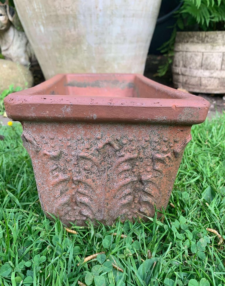 Italian terracotta, decorative plant pot oblong 