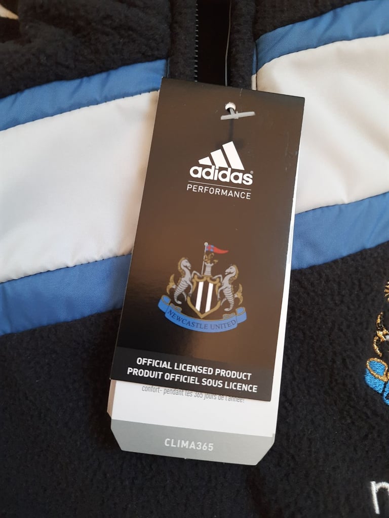 Newcastle United Adidas Fleece Jacket - Age 12 - BNWT