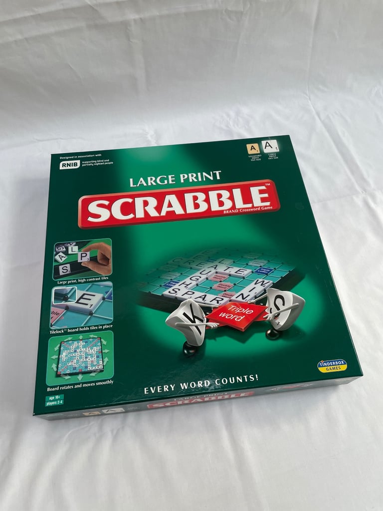 image for Large Print Scrabble board game for sale - Hammersmith