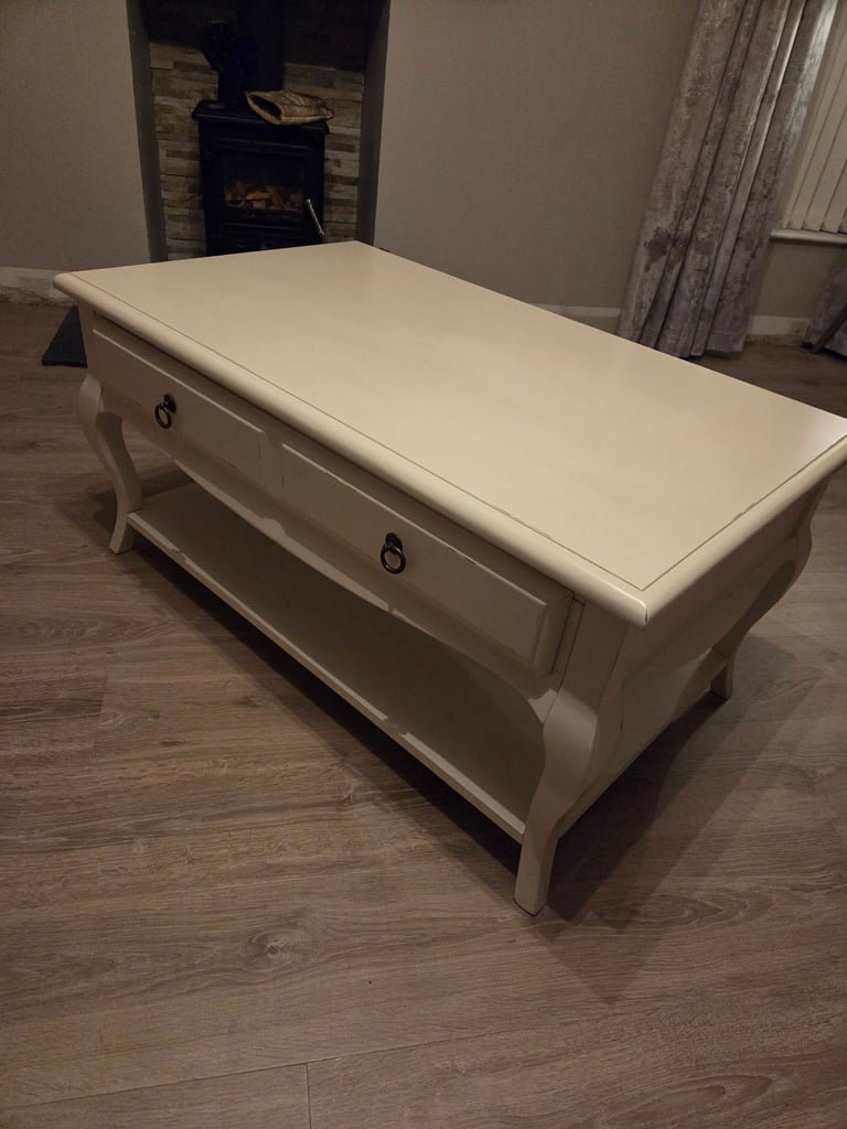 image for Antique White Coffee Table