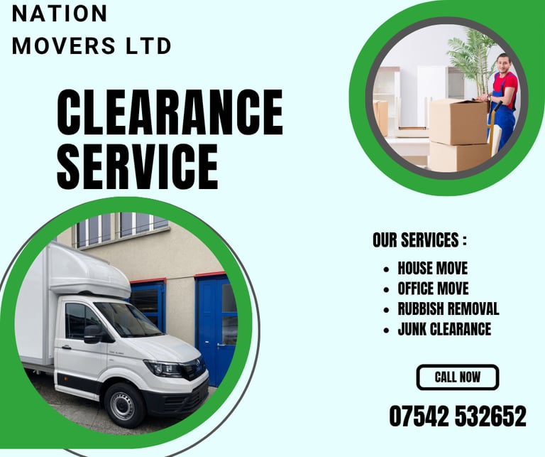 24/7 MAN AND VAN SERVICE HOUSE OFFICE PIANO FURNITURE MOVERS RUBBISH REMOVAL AND  DELIVERY