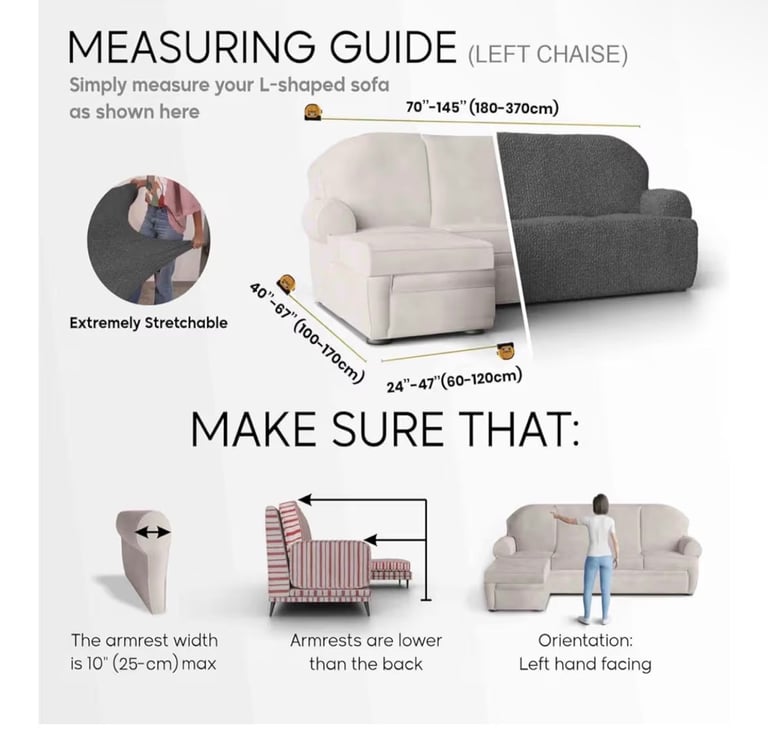 L shaped grey sofa cover 