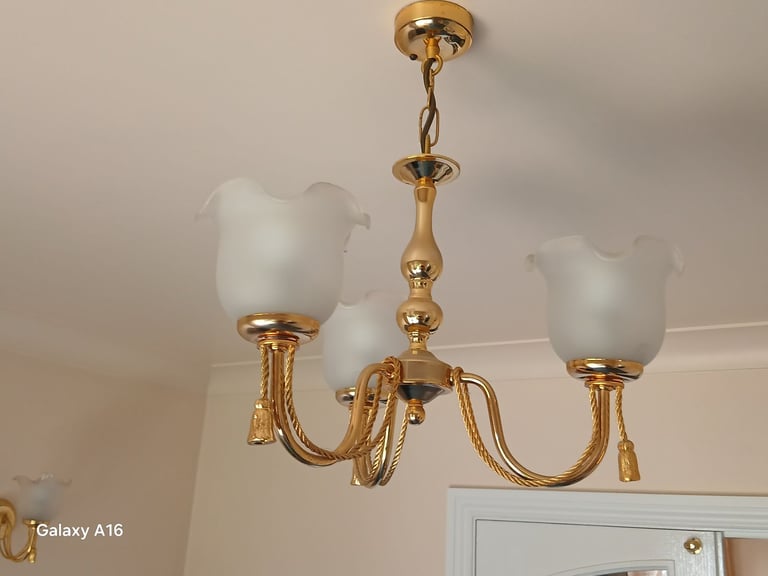 Chandelier and wall lights 
