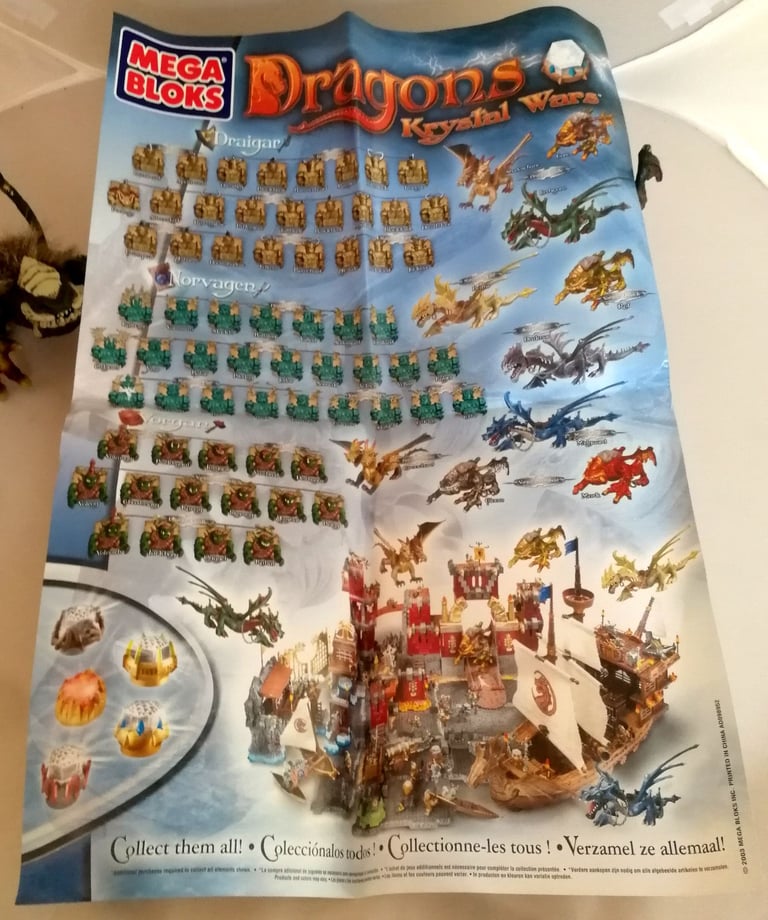 Mega Bloks Dragons Krystal Wars 9873 Vorgan Attack With Extra Vorgan Figure