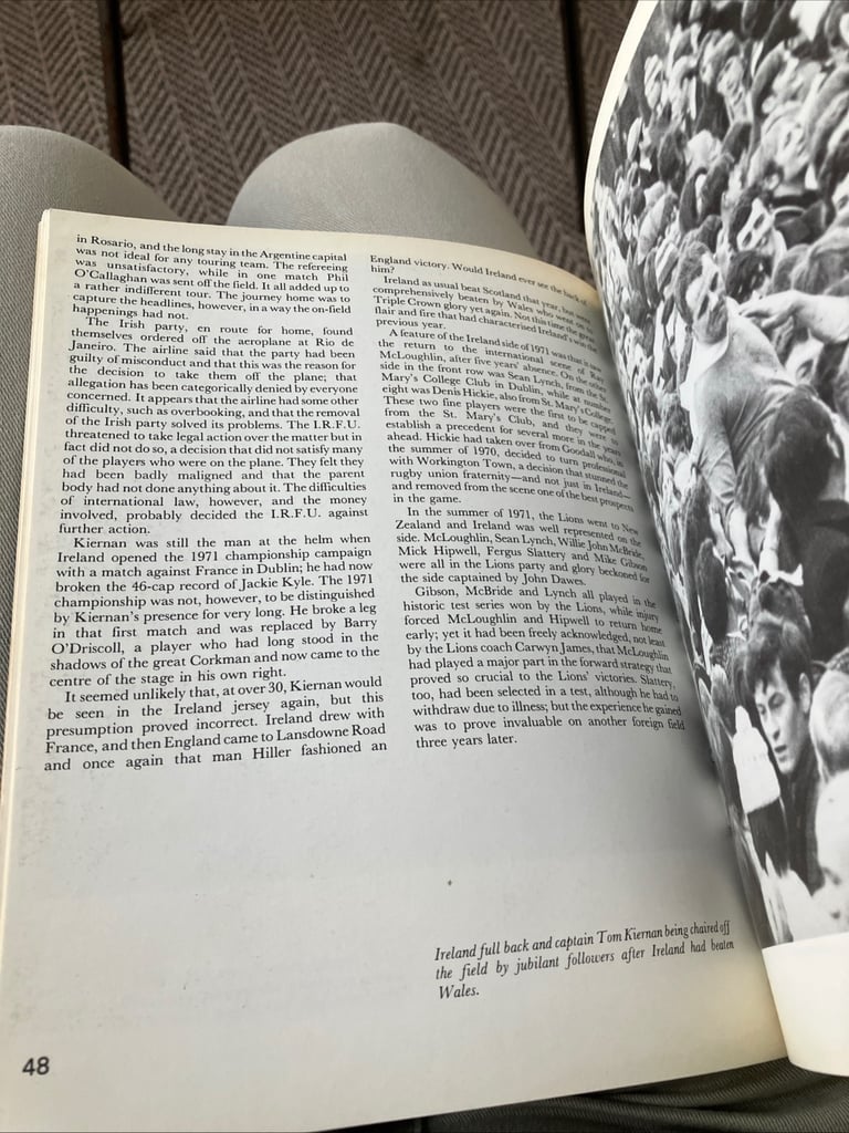 Vintage book Irish rugby scrapbook 1982