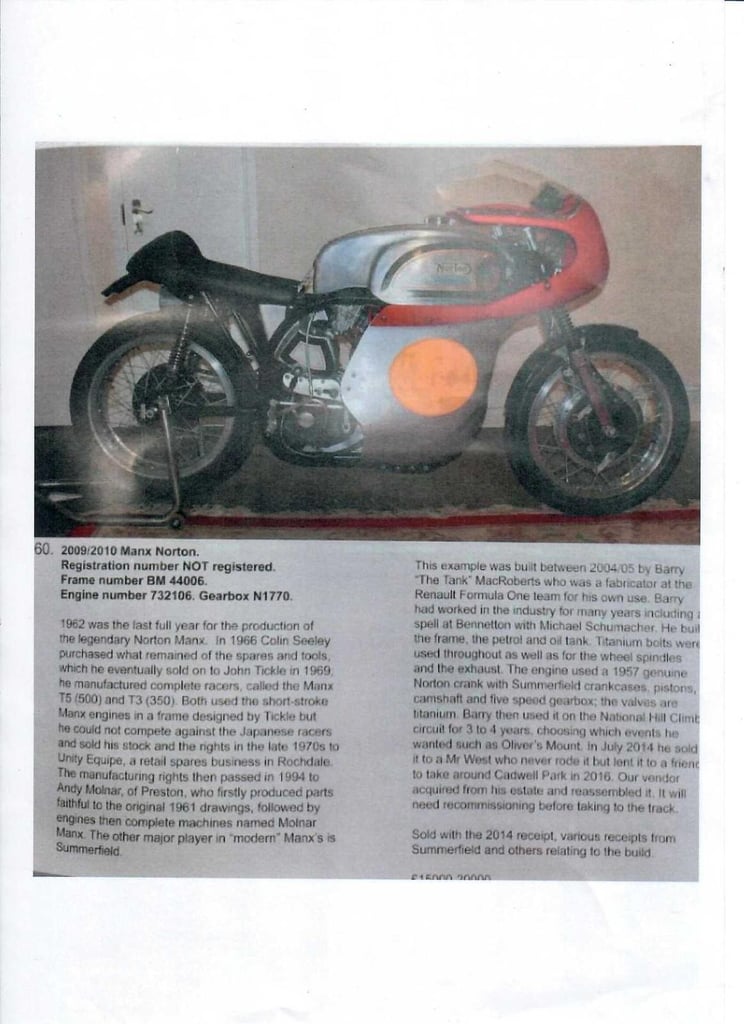 MANX NORTON 500 REPLICA