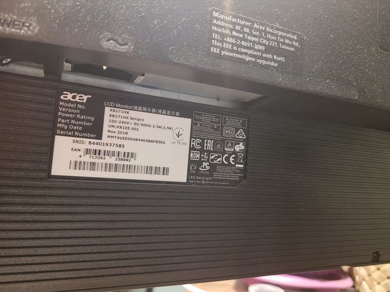 image for Acer predator monitor 27 inches