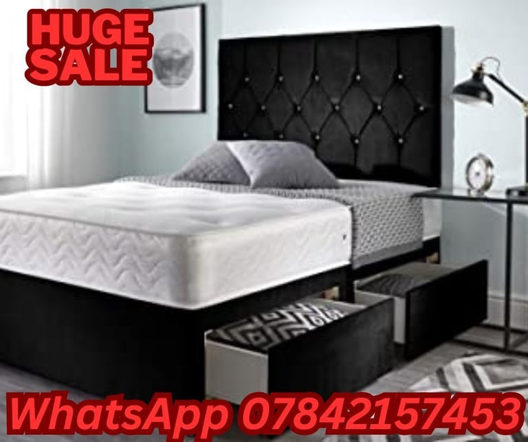 image for BIG OFFER ! double bedframe-With Memory foam mattress  