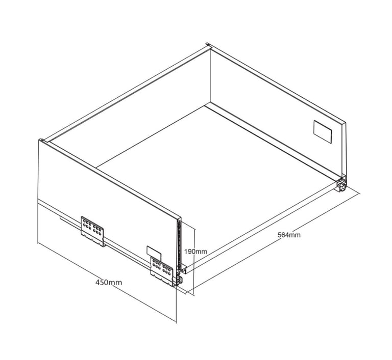 B&q soft close deep drawer box 600mm