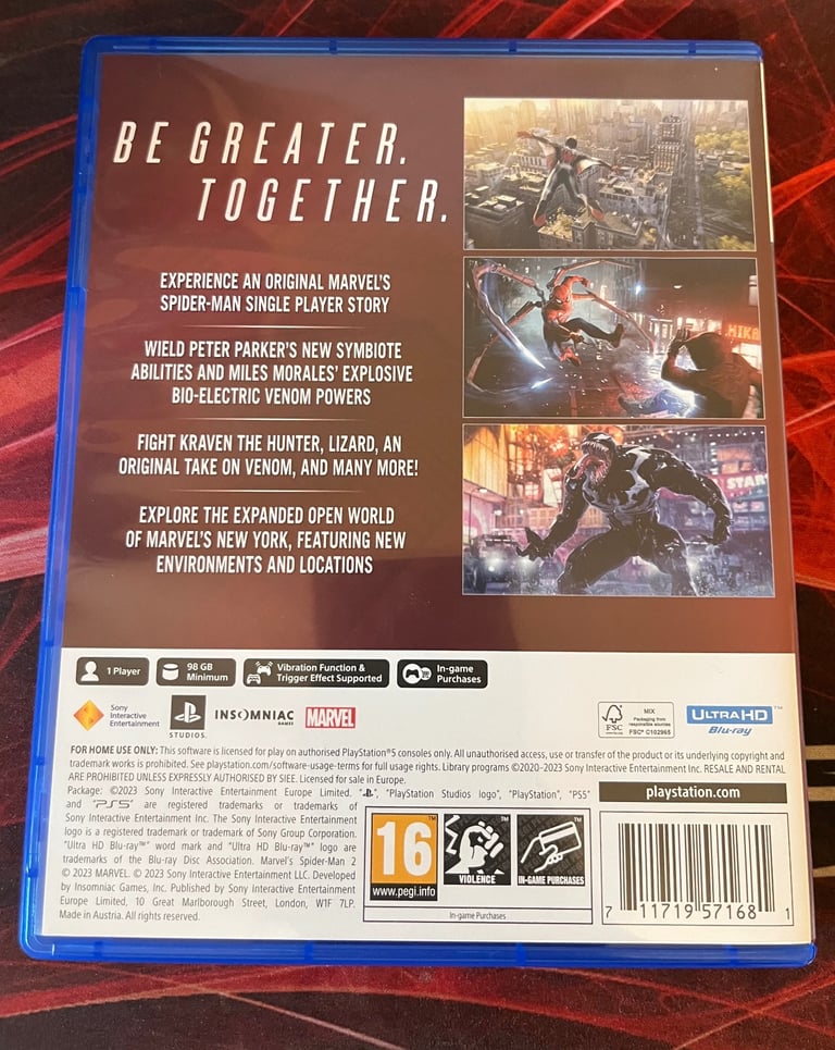 Spider-Man 2 PS5 Game Disc