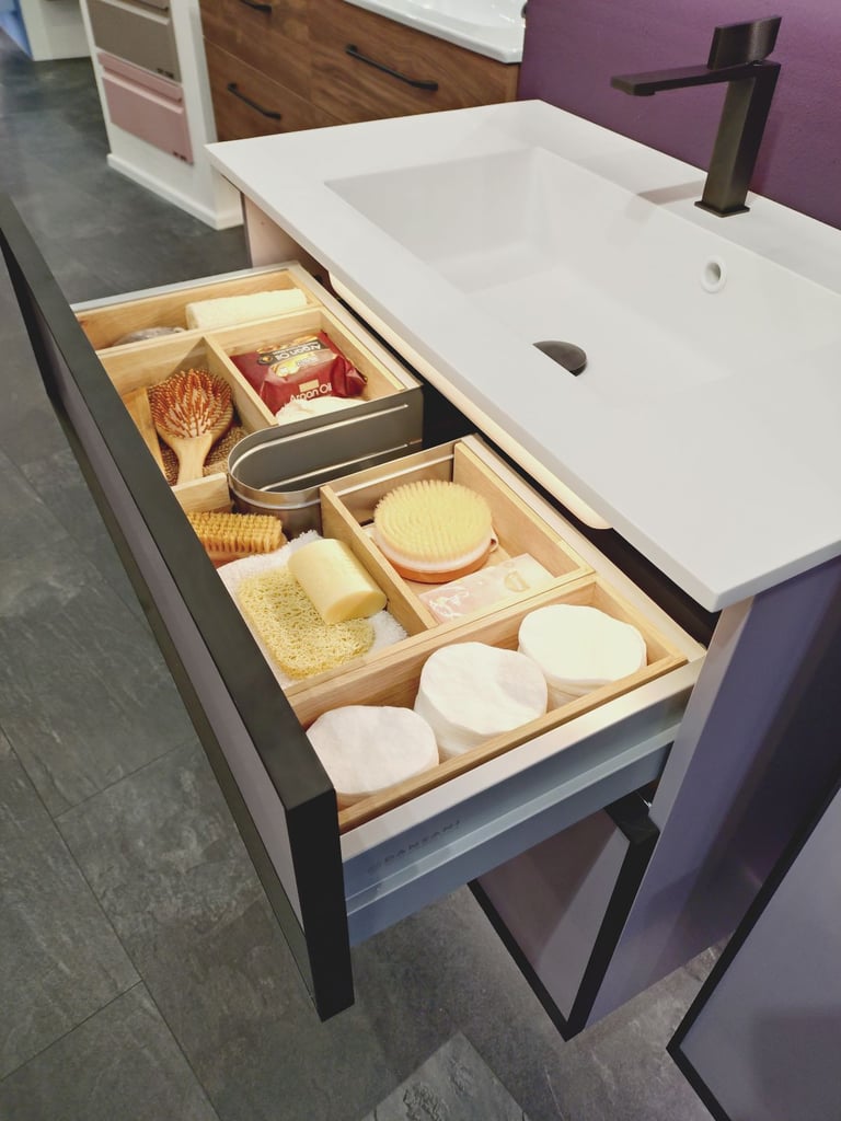 Dansani Luna 80cm Vanity Set Black Framed/Mauve Manufacturers display rrp £7468