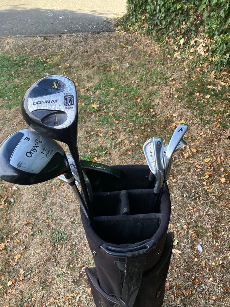 Men’s Golf Clubs Half Set Ideal Starter Set With Cart Bag Carry Strap